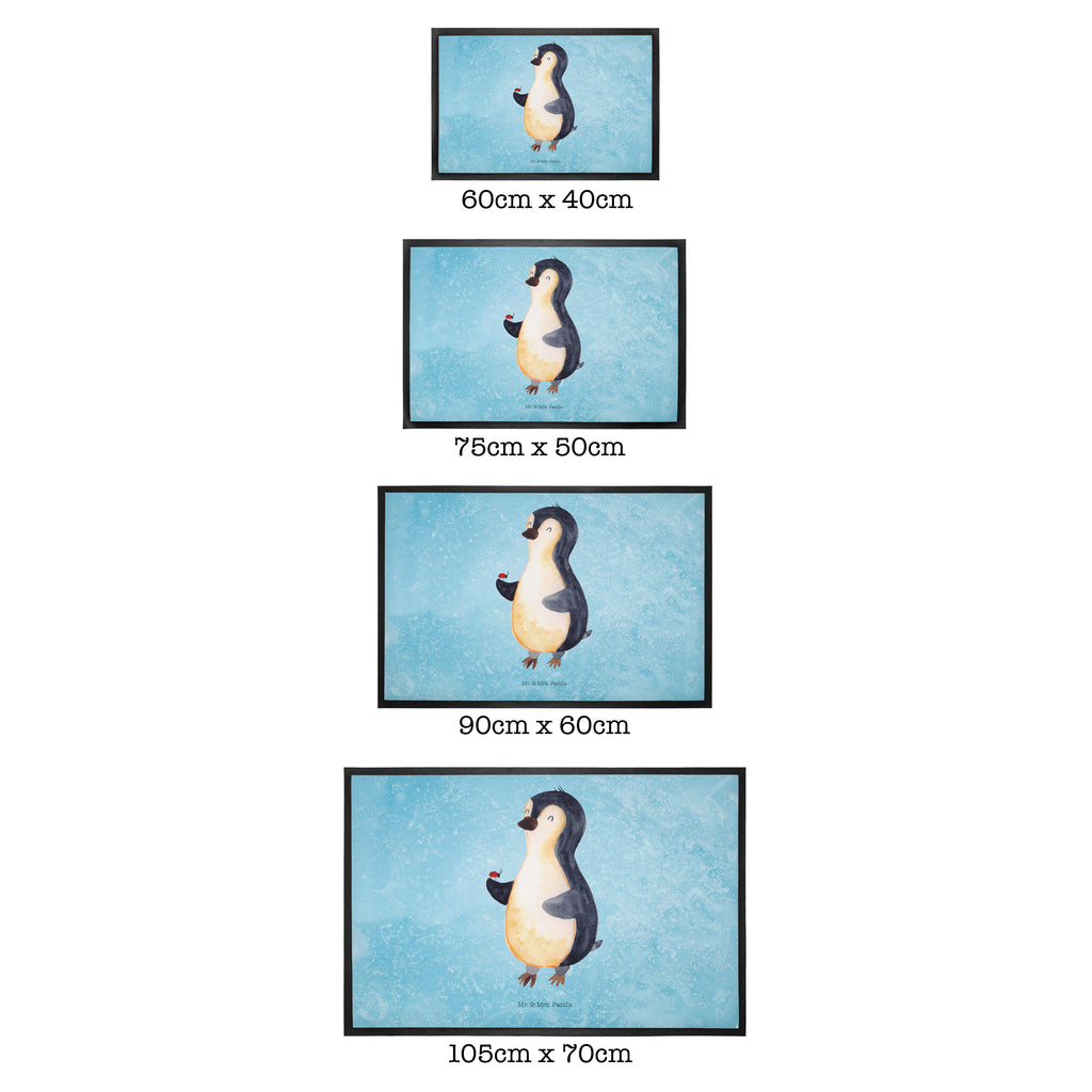 Fußmatte Pinguin Marienkäfer Türvorleger, Schmutzmatte, Fußabtreter, Matte, Schmutzfänger, Fußabstreifer, Schmutzfangmatte, Türmatte, Motivfußmatte, Haustürmatte, Vorleger, Pinguin, Pinguine, Marienkäfer, Liebe, Wunder, Glück, Freude, Lebensfreude