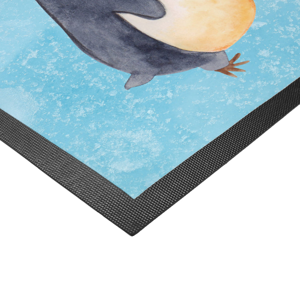 Fußmatte Pinguin marschierend Türvorleger, Schmutzmatte, Fußabtreter, Matte, Schmutzfänger, Fußabstreifer, Schmutzfangmatte, Türmatte, Motivfußmatte, Haustürmatte, Vorleger, Pinguin, Pinguine, Frühaufsteher, Langschläfer, Bruder, Schwester, Familie