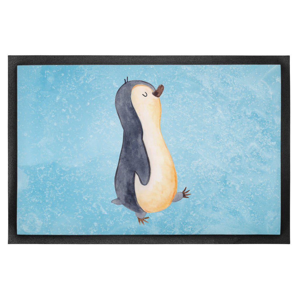 Fußmatte Pinguin marschierend Türvorleger, Schmutzmatte, Fußabtreter, Matte, Schmutzfänger, Fußabstreifer, Schmutzfangmatte, Türmatte, Motivfußmatte, Haustürmatte, Vorleger, Pinguin, Pinguine, Frühaufsteher, Langschläfer, Bruder, Schwester, Familie