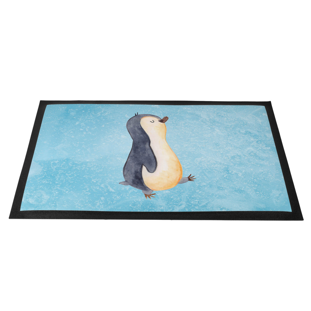 Fußmatte Pinguin marschierend Türvorleger, Schmutzmatte, Fußabtreter, Matte, Schmutzfänger, Fußabstreifer, Schmutzfangmatte, Türmatte, Motivfußmatte, Haustürmatte, Vorleger, Pinguin, Pinguine, Frühaufsteher, Langschläfer, Bruder, Schwester, Familie
