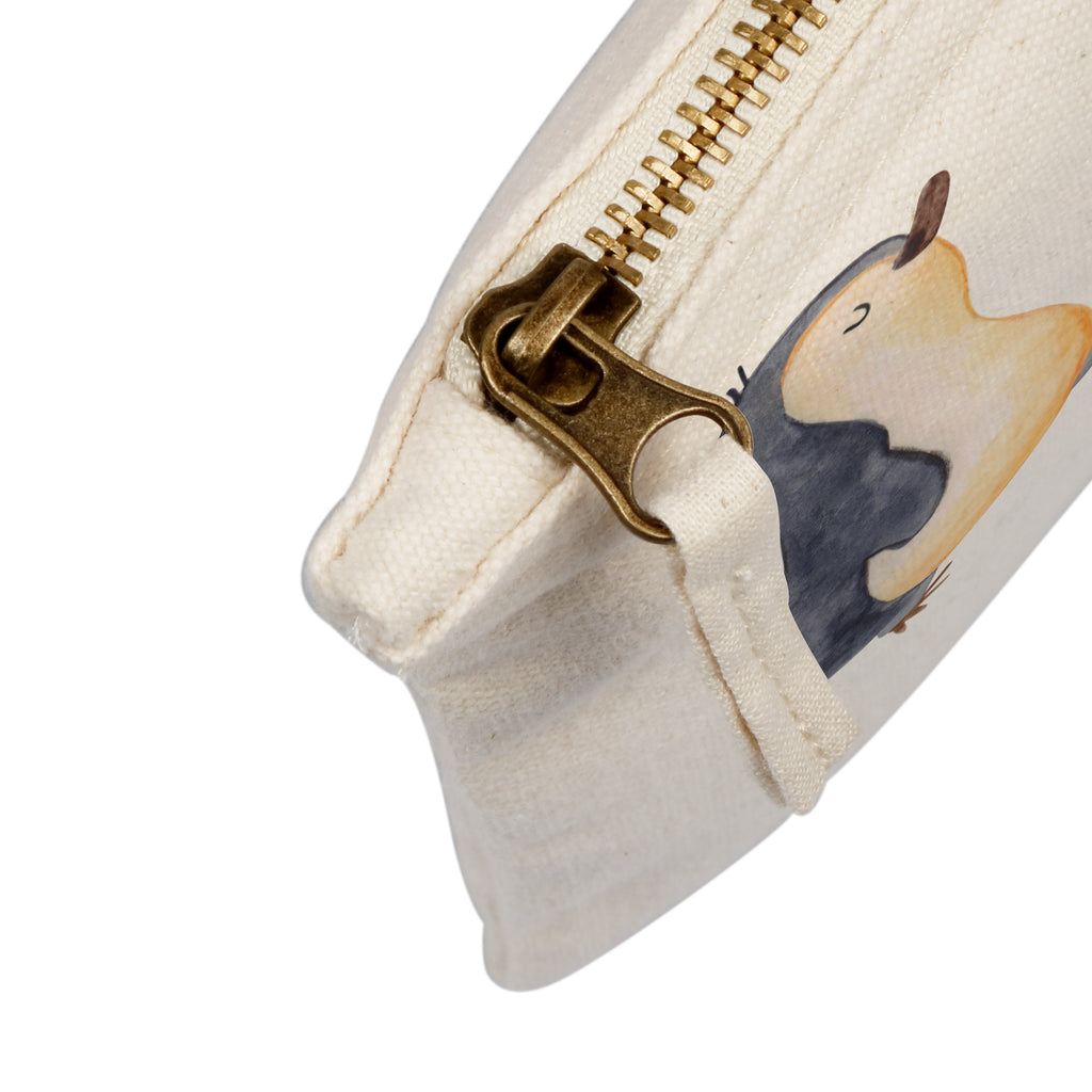 Schminktasche Pinguin marschierend Schminktasche, Kosmetiktasche, Kosmetikbeutel, Stiftemäppchen, Etui, Federmappe, Makeup, XXL, Schminketui, Kosmetiketui, Schlamperetui, Pinguin, Pinguine, Frühaufsteher, Langschläfer, Bruder, Schwester, Familie