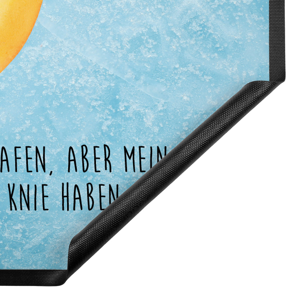 Fußmatte Pinguin Mond Türvorleger, Schmutzmatte, Fußabtreter, Matte, Schmutzfänger, Fußabstreifer, Schmutzfangmatte, Türmatte, Motivfußmatte, Haustürmatte, Vorleger, Pinguin, Pinguine, Spruch, schlafen, Nachtruhe, Einschlafen, Schlafzimmer, Schlafstörungen, Gästezimmer