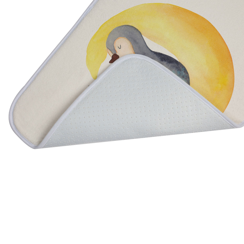 Badvorleger Pinguin Mond Badematte, Badteppich, Duschvorleger, Badezimmerteppich, Badezimmermatte, Badvorleger, Duschmatte, Duschteppich, Pinguin, Pinguine, Spruch, schlafen, Nachtruhe, Einschlafen, Schlafzimmer, Schlafstörungen, Gästezimmer