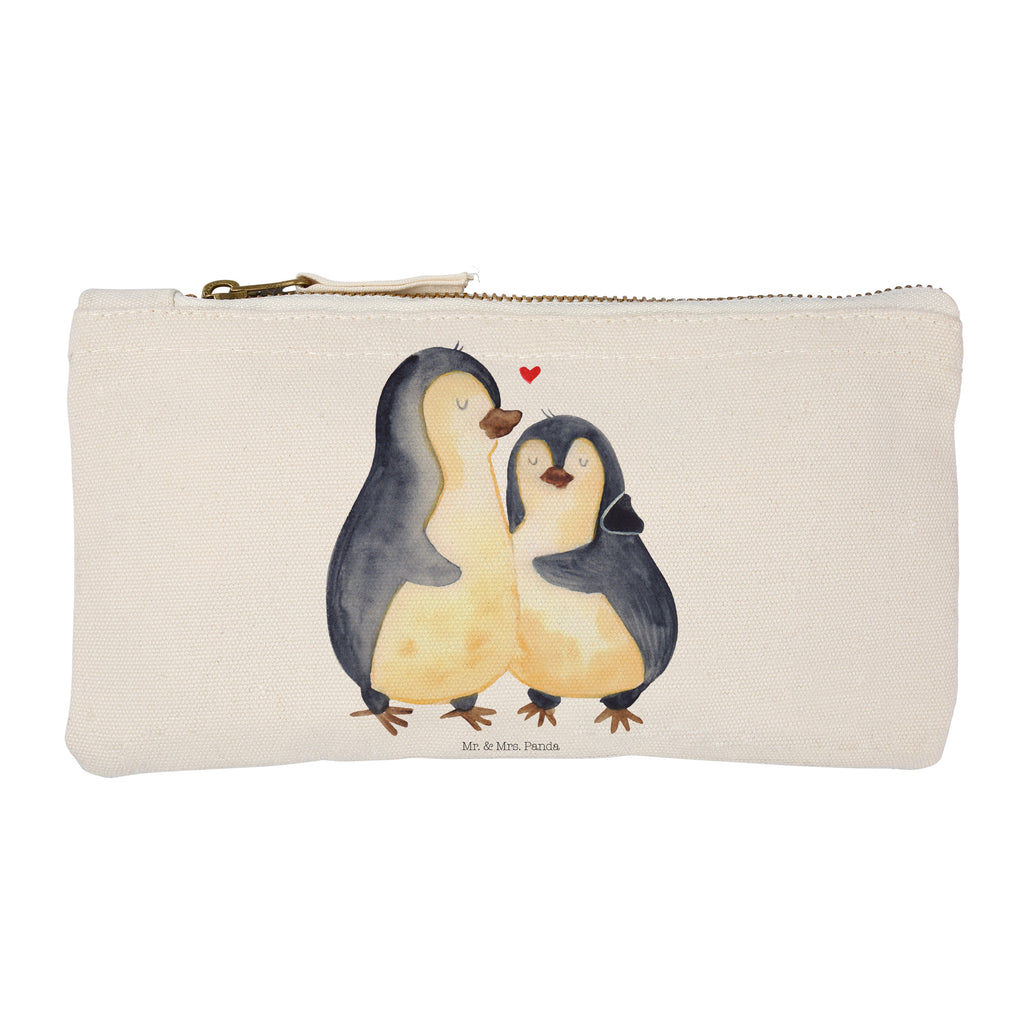 Schminktasche Pinguin umarmend Schminktasche, Kosmetiktasche, Kosmetikbeutel, Stiftemäppchen, Etui, Federmappe, Makeup, XXL, Schminketui, Kosmetiketui, Schlamperetui, Pinguin, Liebe, Liebespaar, Liebesbeweis, Liebesgeschenk, Verlobung, Jahrestag, Hochzeitstag, Hochzeit, Hochzeitsgeschenk