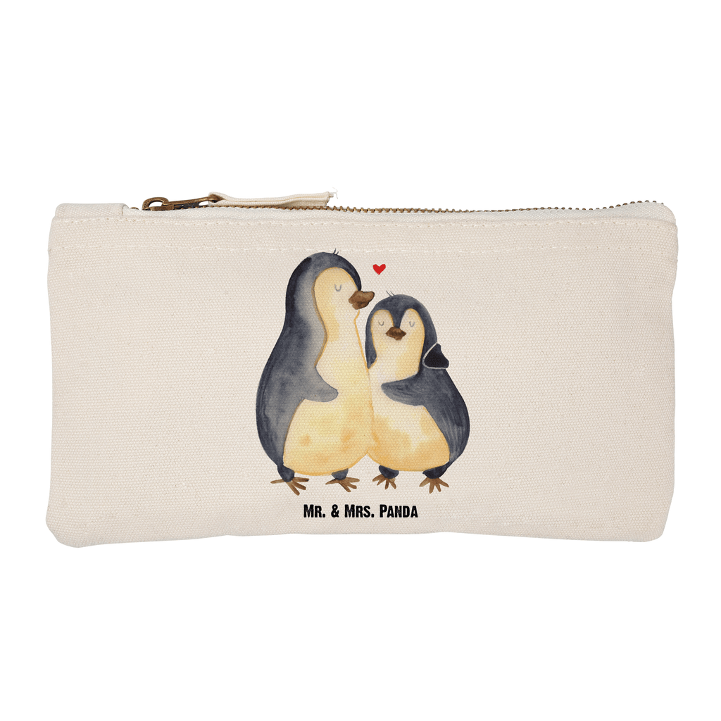 Schminktasche Pinguin umarmend Schminktasche, Kosmetiktasche, Kosmetikbeutel, Stiftemäppchen, Etui, Federmappe, Makeup, XXL, Schminketui, Kosmetiketui, Schlamperetui, Pinguin, Liebe, Liebespaar, Liebesbeweis, Liebesgeschenk, Verlobung, Jahrestag, Hochzeitstag, Hochzeit, Hochzeitsgeschenk