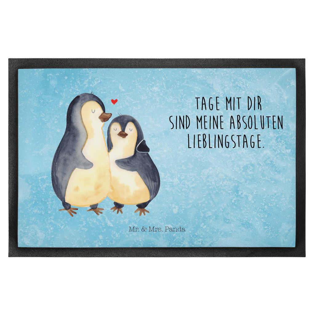 Fußmatte Pinguin umarmend Türvorleger, Schmutzmatte, Fußabtreter, Matte, Schmutzfänger, Fußabstreifer, Schmutzfangmatte, Türmatte, Motivfußmatte, Haustürmatte, Vorleger, Pinguin, Liebe, Liebespaar, Liebesbeweis, Liebesgeschenk, Verlobung, Jahrestag, Hochzeitstag, Hochzeit, Hochzeitsgeschenk