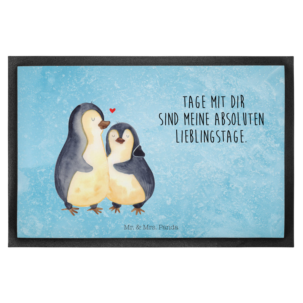 Fußmatte Pinguin umarmend Türvorleger, Schmutzmatte, Fußabtreter, Matte, Schmutzfänger, Fußabstreifer, Schmutzfangmatte, Türmatte, Motivfußmatte, Haustürmatte, Vorleger, Pinguin, Liebe, Liebespaar, Liebesbeweis, Liebesgeschenk, Verlobung, Jahrestag, Hochzeitstag, Hochzeit, Hochzeitsgeschenk