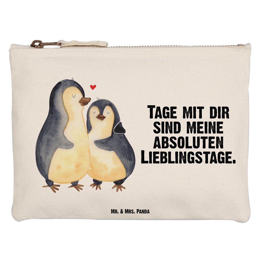Schminktasche Pinguin umarmend Schminktasche, Kosmetiktasche, Kosmetikbeutel, Stiftemäppchen, Etui, Federmappe, Makeup, XXL, Schminketui, Kosmetiketui, Schlamperetui, Pinguin, Liebe, Liebespaar, Liebesbeweis, Liebesgeschenk, Verlobung, Jahrestag, Hochzeitstag, Hochzeit, Hochzeitsgeschenk