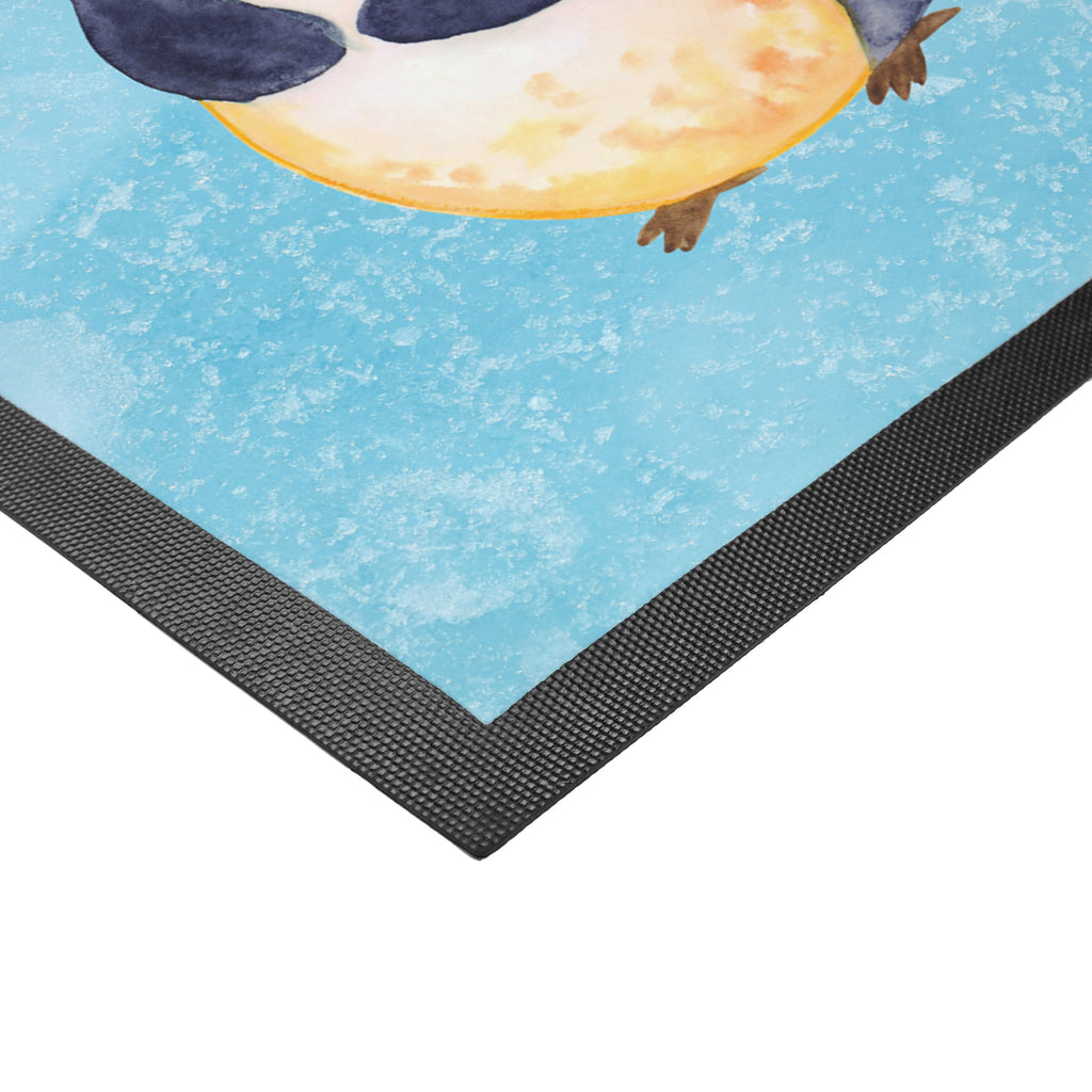 Fußmatte Pinguin Diät Türvorleger, Schmutzmatte, Fußabtreter, Matte, Schmutzfänger, Fußabstreifer, Schmutzfangmatte, Türmatte, Motivfußmatte, Haustürmatte, Vorleger, Pinguin, Pinguine, Diät, Abnehmen, Abspecken, Gewicht, Motivation, Selbstliebe, Körperliebe, Selbstrespekt