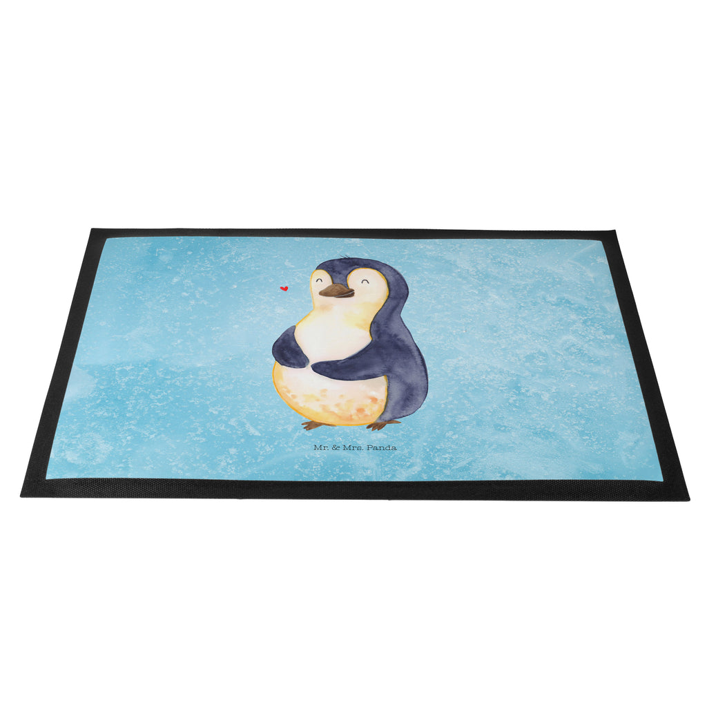 Fußmatte Pinguin Diät Türvorleger, Schmutzmatte, Fußabtreter, Matte, Schmutzfänger, Fußabstreifer, Schmutzfangmatte, Türmatte, Motivfußmatte, Haustürmatte, Vorleger, Pinguin, Pinguine, Diät, Abnehmen, Abspecken, Gewicht, Motivation, Selbstliebe, Körperliebe, Selbstrespekt