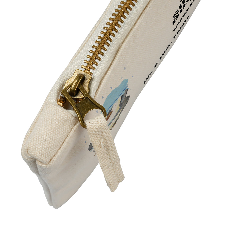 Schminktasche Pinguin duscht Schminktasche, Kosmetiktasche, Kosmetikbeutel, Stiftemäppchen, Etui, Federmappe, Makeup, XXL, Schminketui, Kosmetiketui, Schlamperetui, Pinguin, Pinguine, Dusche, duschen, Lebensmotto, Motivation, Neustart, Neuanfang, glücklich sein