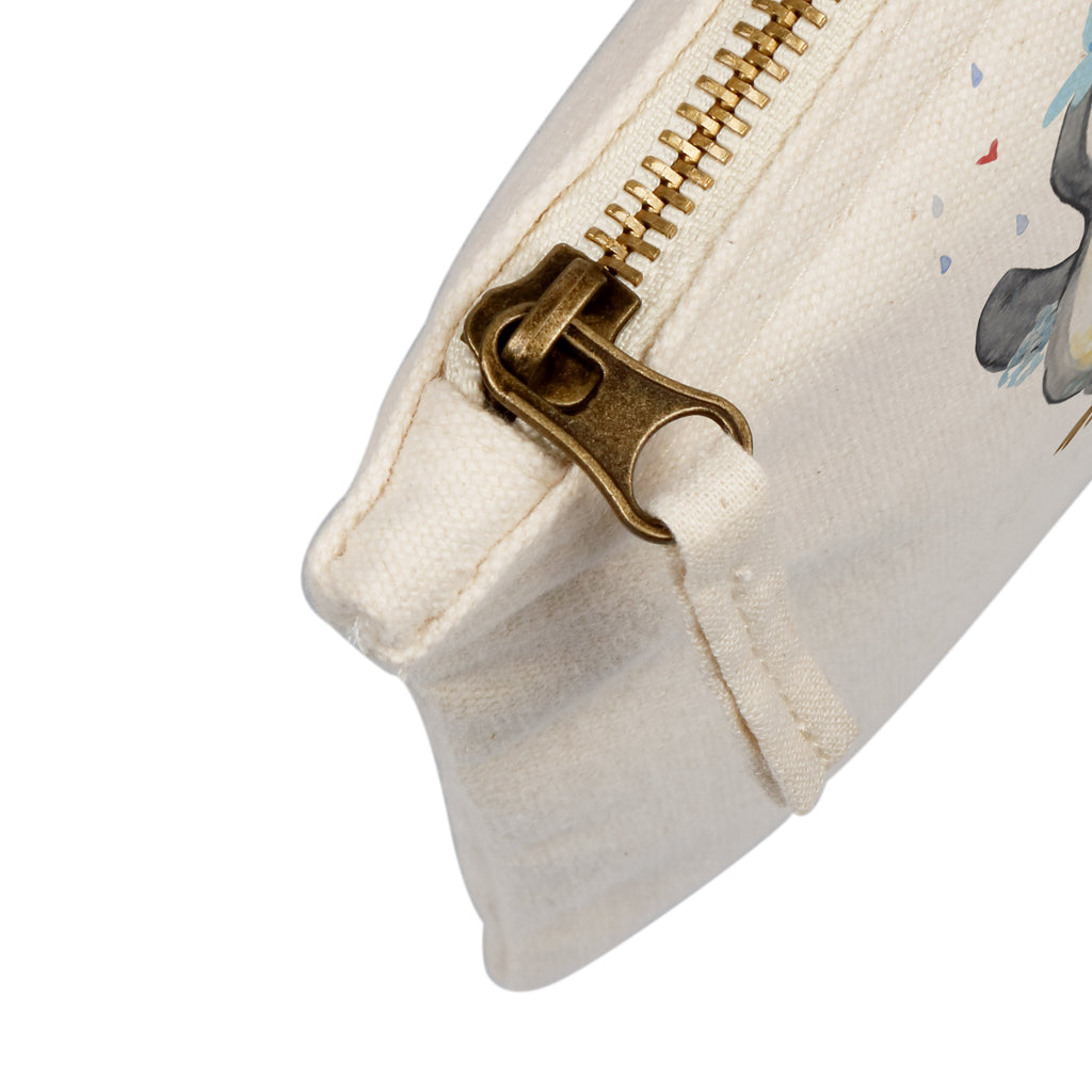 Schminktasche Pinguin duscht Schminktasche, Kosmetiktasche, Kosmetikbeutel, Stiftemäppchen, Etui, Federmappe, Makeup, XXL, Schminketui, Kosmetiketui, Schlamperetui, Pinguin, Pinguine, Dusche, duschen, Lebensmotto, Motivation, Neustart, Neuanfang, glücklich sein