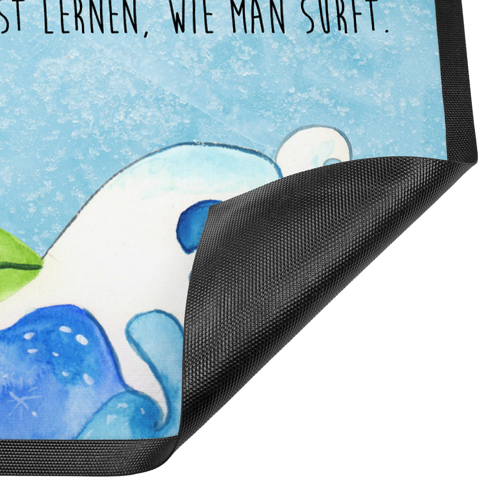 Fußmatte Pinguin Surfer Türvorleger, Schmutzmatte, Fußabtreter, Matte, Schmutzfänger, Fußabstreifer, Schmutzfangmatte, Türmatte, Motivfußmatte, Haustürmatte, Vorleger, Pinguin, Pinguine, surfen, Surfer, Hawaii, Urlaub, Wellen, Wellen reiten, Portugal