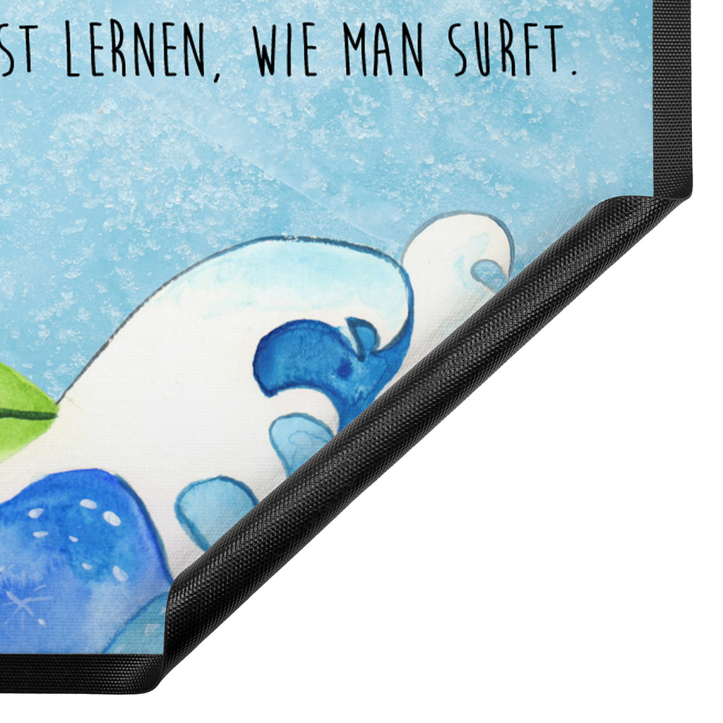 Fußmatte Pinguin Surfer Türvorleger, Schmutzmatte, Fußabtreter, Matte, Schmutzfänger, Fußabstreifer, Schmutzfangmatte, Türmatte, Motivfußmatte, Haustürmatte, Vorleger, Pinguin, Pinguine, surfen, Surfer, Hawaii, Urlaub, Wellen, Wellen reiten, Portugal