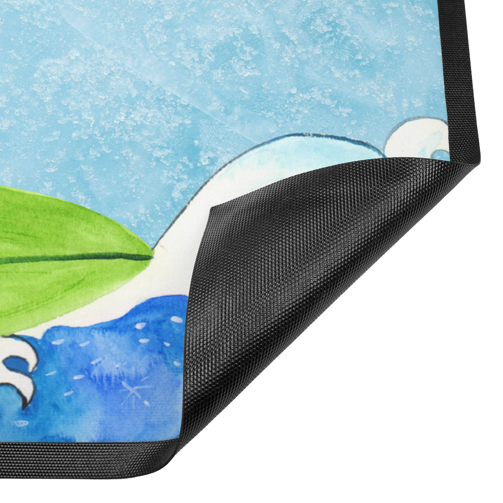 Fußmatte Pinguin Surfer Türvorleger, Schmutzmatte, Fußabtreter, Matte, Schmutzfänger, Fußabstreifer, Schmutzfangmatte, Türmatte, Motivfußmatte, Haustürmatte, Vorleger, Pinguin, Pinguine, surfen, Surfer, Hawaii, Urlaub, Wellen, Wellen reiten, Portugal