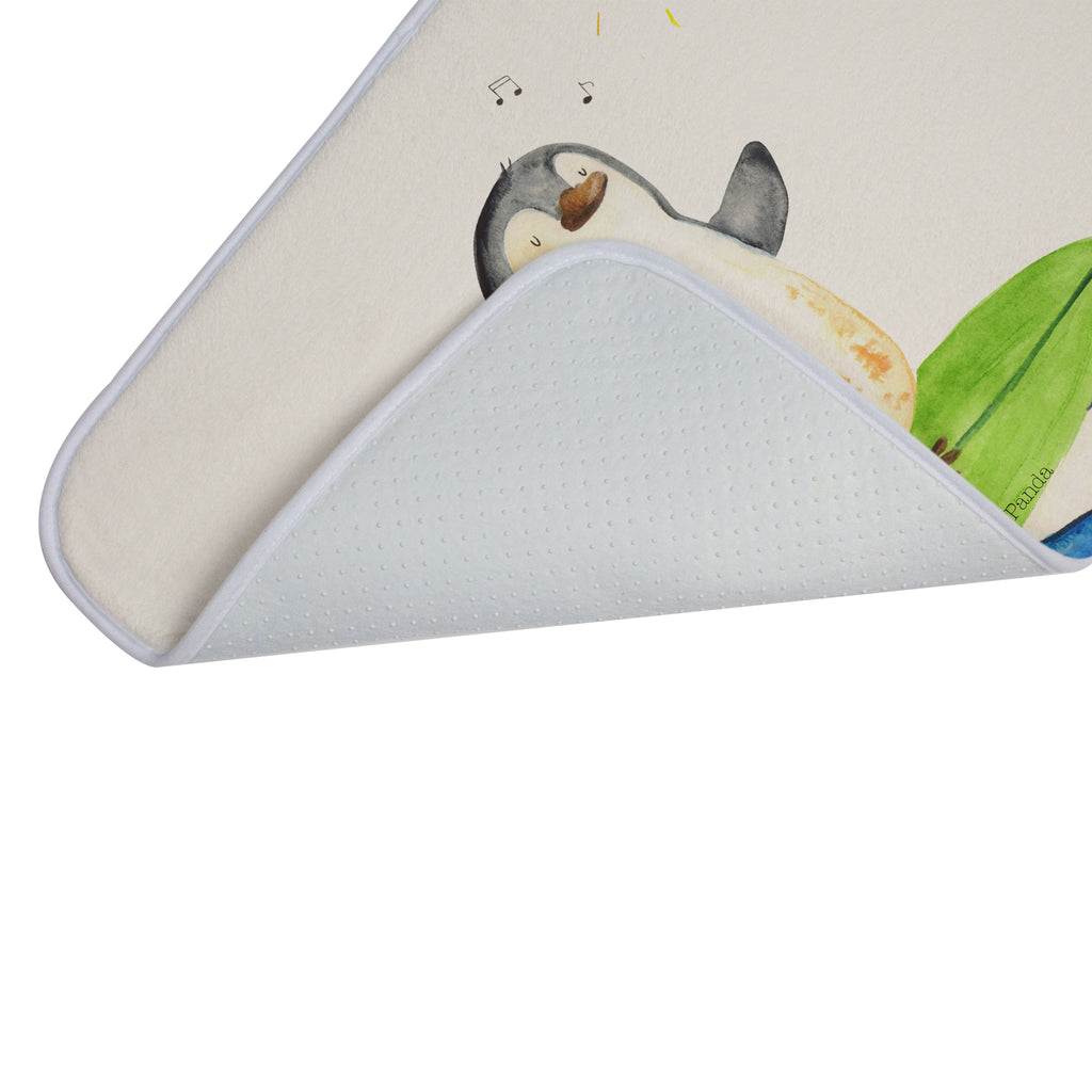 Badvorleger Pinguin Surfer Badematte, Badteppich, Duschvorleger, Badezimmerteppich, Badezimmermatte, Badvorleger, Duschmatte, Duschteppich, Pinguin, Pinguine, surfen, Surfer, Hawaii, Urlaub, Wellen, Wellen reiten, Portugal
