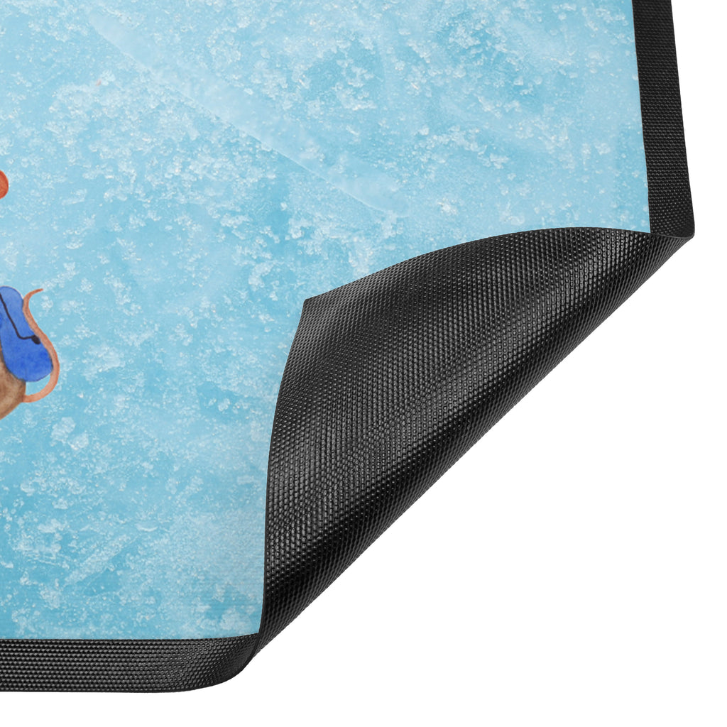 Fußmatte Pinguin & Maus Wanderer Türvorleger, Schmutzmatte, Fußabtreter, Matte, Schmutzfänger, Fußabstreifer, Schmutzfangmatte, Türmatte, Motivfußmatte, Haustürmatte, Vorleger, Pinguin, Pinguine, Abenteurer, Abenteuer, Roadtrip, Ausflug, Wanderlust, wandern