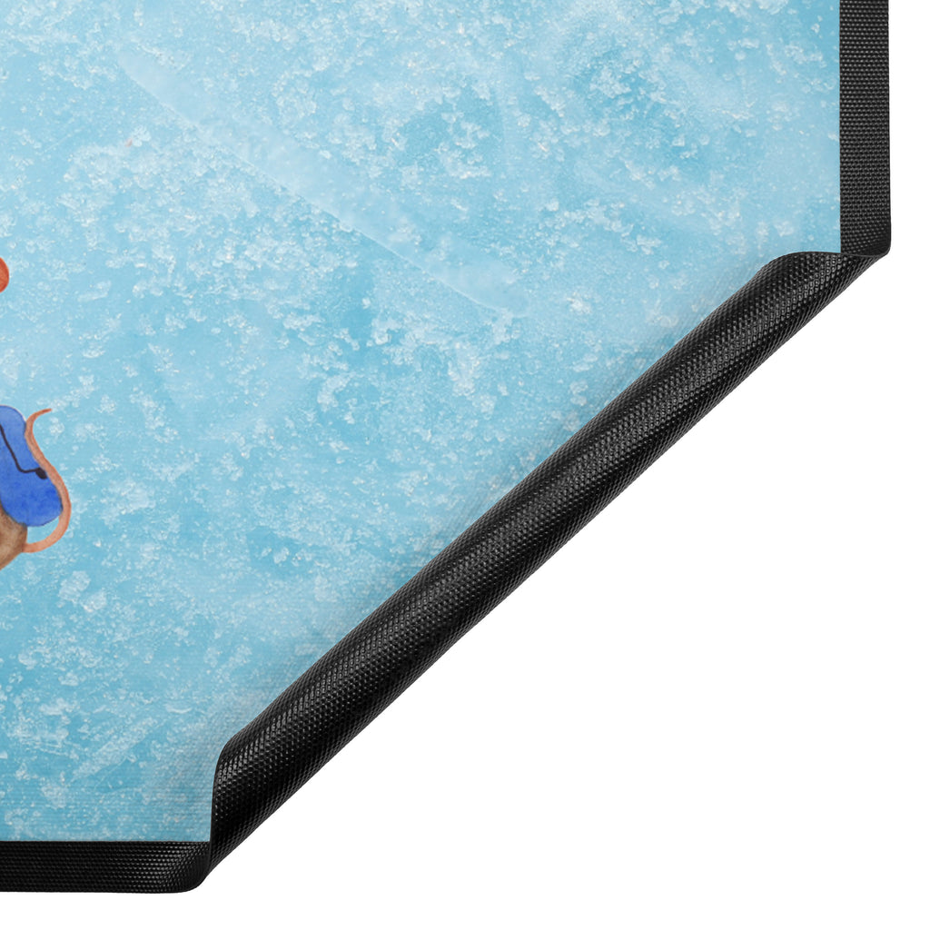 Fußmatte Pinguin & Maus Wanderer Türvorleger, Schmutzmatte, Fußabtreter, Matte, Schmutzfänger, Fußabstreifer, Schmutzfangmatte, Türmatte, Motivfußmatte, Haustürmatte, Vorleger, Pinguin, Pinguine, Abenteurer, Abenteuer, Roadtrip, Ausflug, Wanderlust, wandern