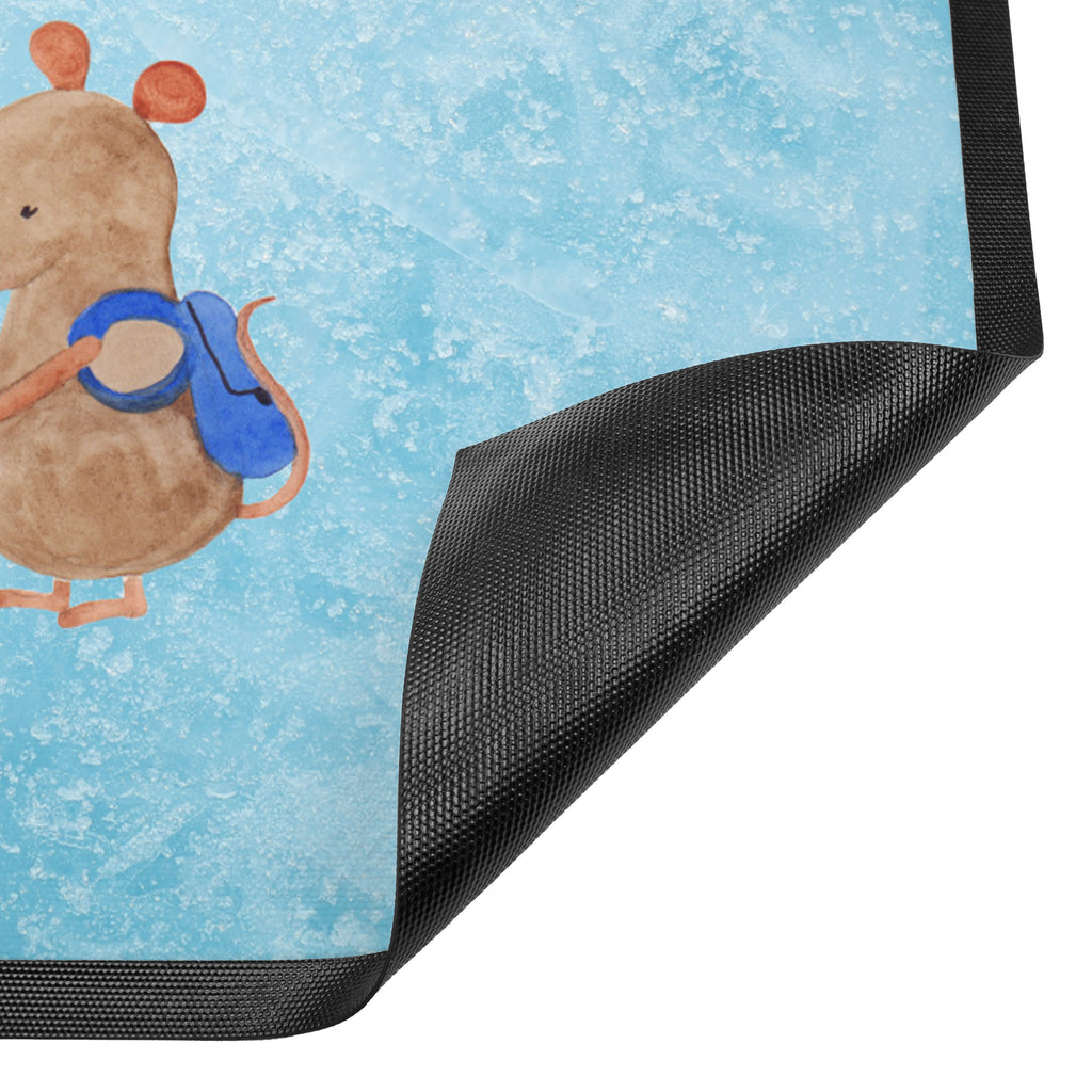 Fußmatte Pinguin & Maus Wanderer Türvorleger, Schmutzmatte, Fußabtreter, Matte, Schmutzfänger, Fußabstreifer, Schmutzfangmatte, Türmatte, Motivfußmatte, Haustürmatte, Vorleger, Pinguin, Pinguine, Abenteurer, Abenteuer, Roadtrip, Ausflug, Wanderlust, wandern