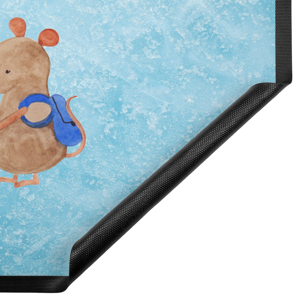 Fußmatte Pinguin & Maus Wanderer Türvorleger, Schmutzmatte, Fußabtreter, Matte, Schmutzfänger, Fußabstreifer, Schmutzfangmatte, Türmatte, Motivfußmatte, Haustürmatte, Vorleger, Pinguin, Pinguine, Abenteurer, Abenteuer, Roadtrip, Ausflug, Wanderlust, wandern