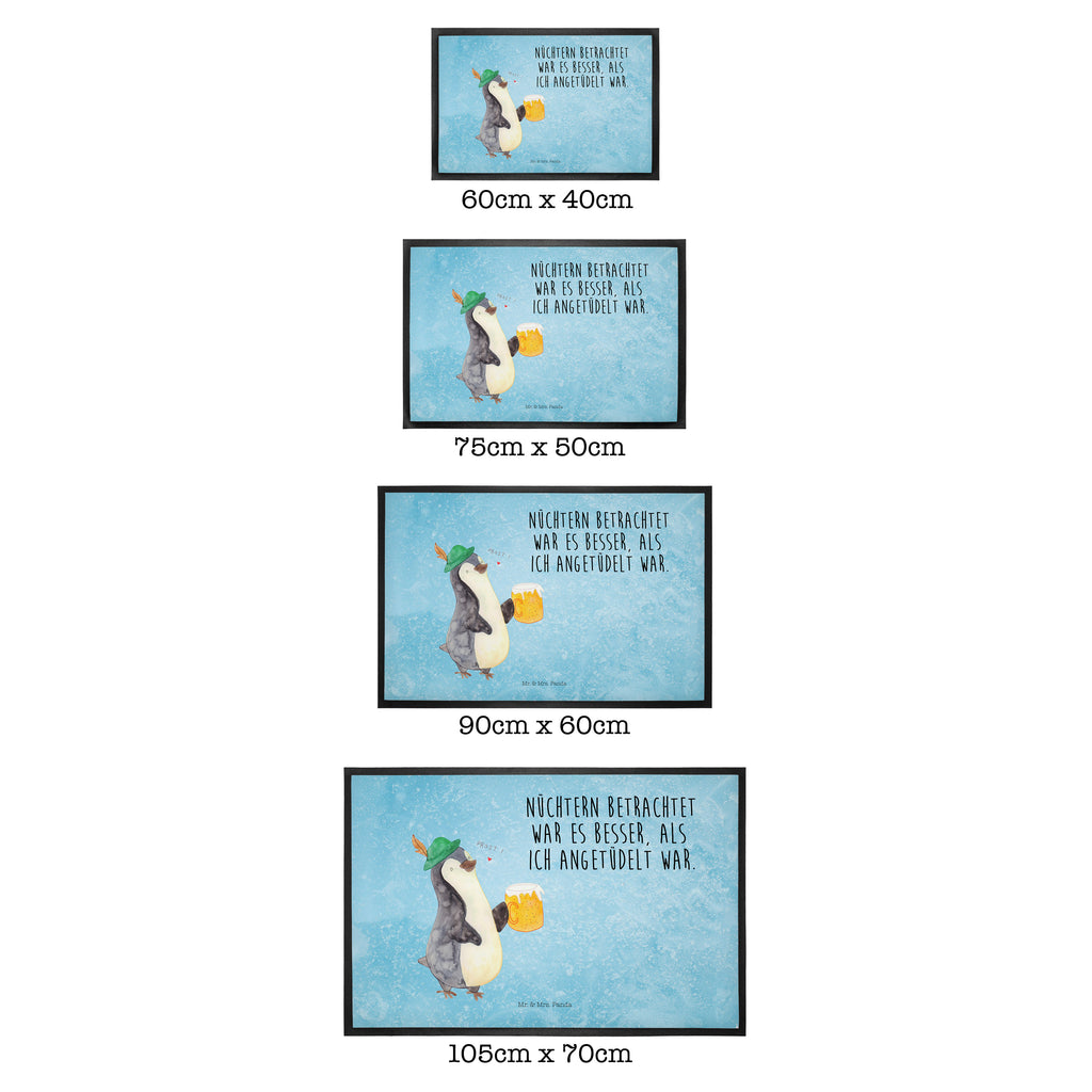 Fußmatte Pinguin Bier Türvorleger, Schmutzmatte, Fußabtreter, Matte, Schmutzfänger, Fußabstreifer, Schmutzfangmatte, Türmatte, Motivfußmatte, Haustürmatte, Vorleger, Pinguin, Pinguine, Bier, Oktoberfest