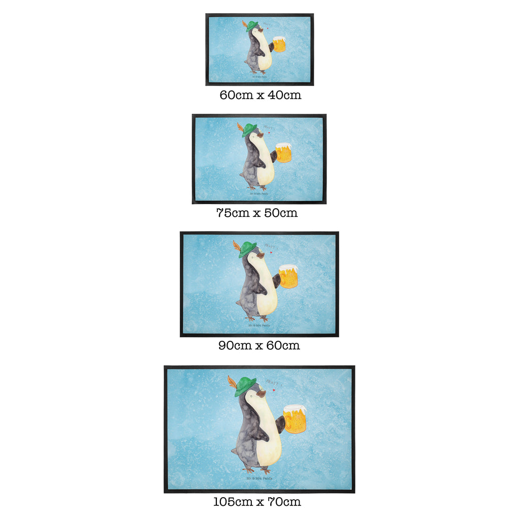 Fußmatte Pinguin Bier Türvorleger, Schmutzmatte, Fußabtreter, Matte, Schmutzfänger, Fußabstreifer, Schmutzfangmatte, Türmatte, Motivfußmatte, Haustürmatte, Vorleger, Pinguin, Pinguine, Bier, Oktoberfest