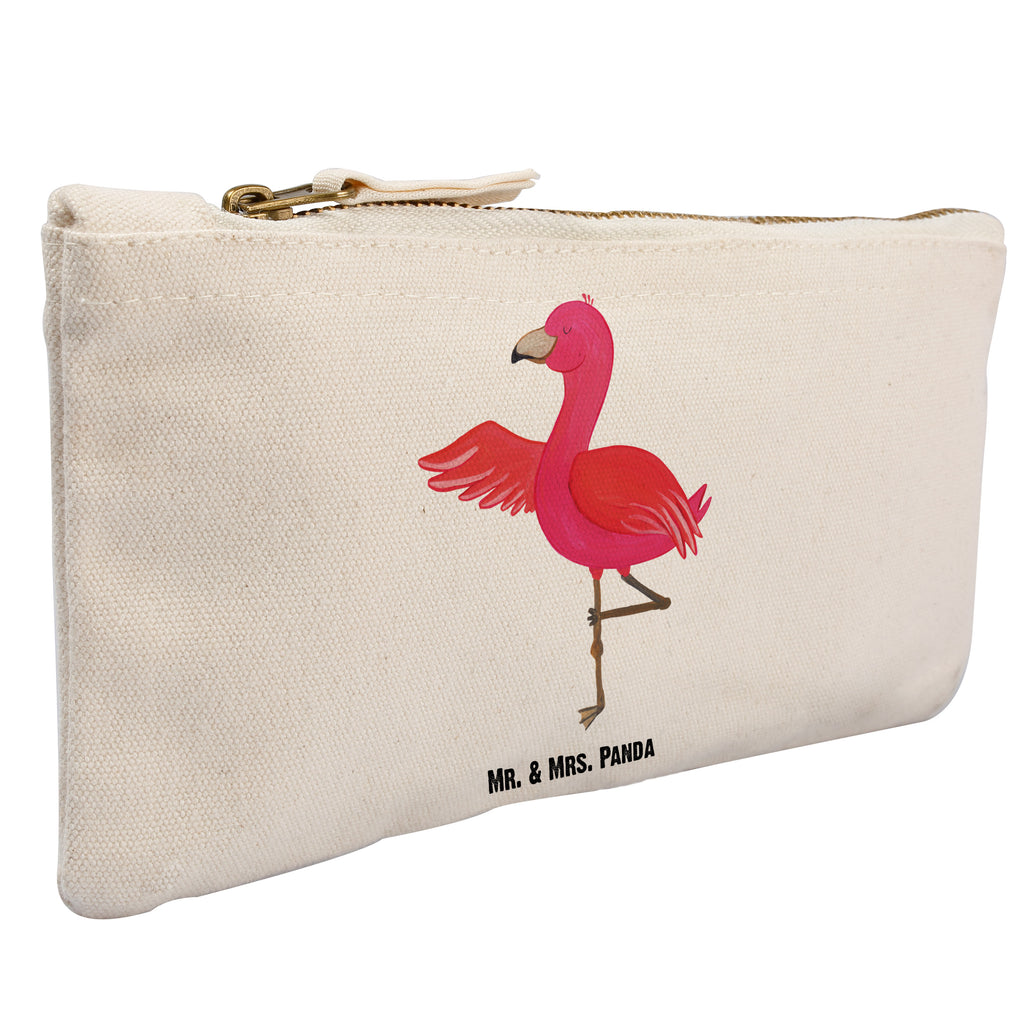 Schminktasche Flamingo Yoga Schminktasche, Kosmetiktasche, Kosmetikbeutel, Stiftemäppchen, Etui, Federmappe, Makeup, XXL, Schminketui, Kosmetiketui, Schlamperetui, Flamingo, Vogel, Yoga, Namaste, Achtsamkeit, Yoga-Übung, Entspannung, Ärger, Aufregen, Tiefenentspannung