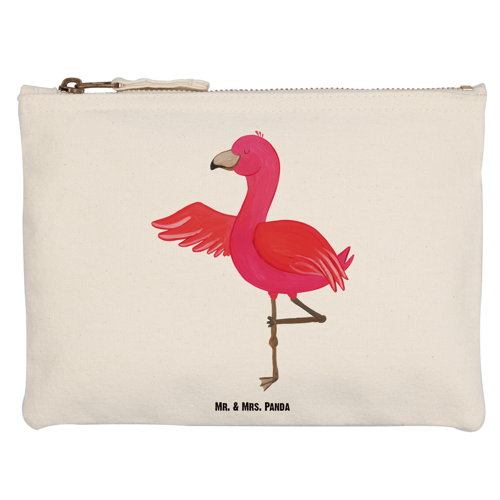 Schminktasche Flamingo Yoga Schminktasche, Kosmetiktasche, Kosmetikbeutel, Stiftemäppchen, Etui, Federmappe, Makeup, XXL, Schminketui, Kosmetiketui, Schlamperetui, Flamingo, Vogel, Yoga, Namaste, Achtsamkeit, Yoga-Übung, Entspannung, Ärger, Aufregen, Tiefenentspannung
