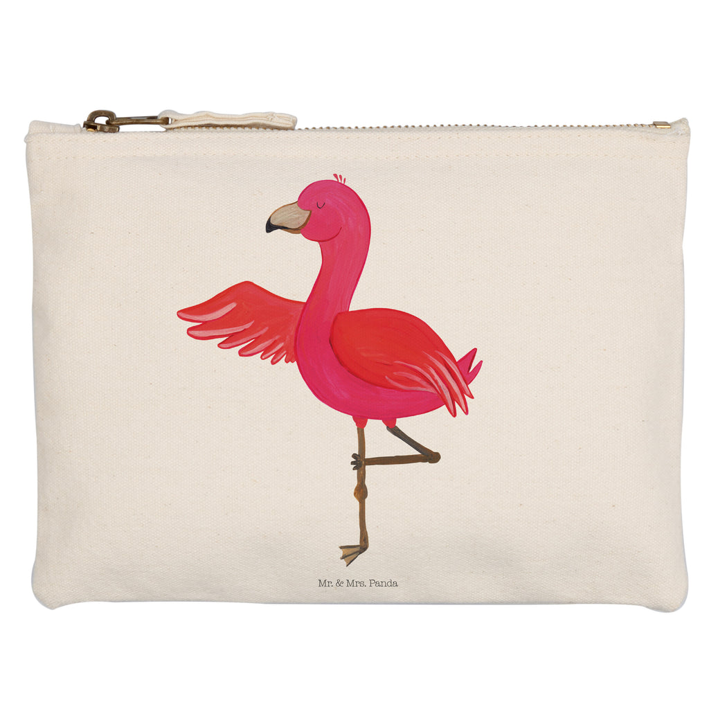 Schminktasche Flamingo Yoga Schminktasche, Kosmetiktasche, Kosmetikbeutel, Stiftemäppchen, Etui, Federmappe, Makeup, XXL, Schminketui, Kosmetiketui, Schlamperetui, Flamingo, Vogel, Yoga, Namaste, Achtsamkeit, Yoga-Übung, Entspannung, Ärger, Aufregen, Tiefenentspannung