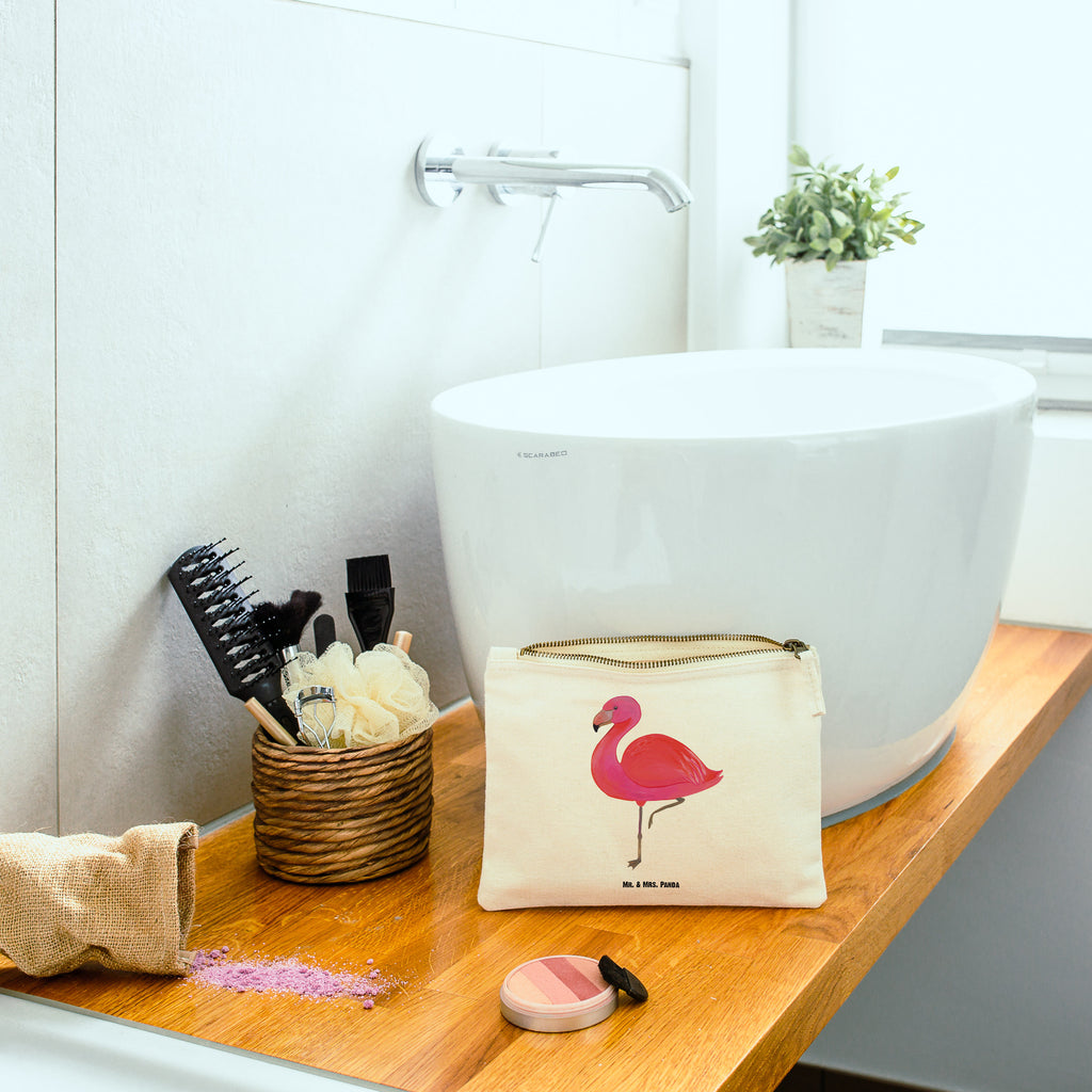 Schminktasche Flamingo classic Schminktasche, Kosmetiktasche, Kosmetikbeutel, Stiftemäppchen, Etui, Federmappe, Makeup, XXL, Schminketui, Kosmetiketui, Schlamperetui, Flamingo, Einzigartig, Selbstliebe, Stolz, ich, für mich, Spruch, Freundin, Freundinnen, Außenseiter, Sohn, Tochter, Geschwister