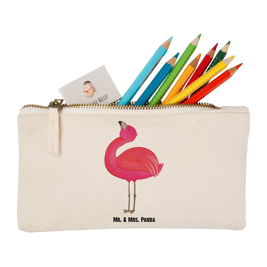 Schminktasche Flamingo stolz Schminktasche, Kosmetiktasche, Kosmetikbeutel, Stiftemäppchen, Etui, Federmappe, Makeup, XXL, Schminketui, Kosmetiketui, Schlamperetui, Flamingo, stolz, Freude, Selbstliebe, Selbstakzeptanz, Freundin, beste Freundin, Tochter, Mama, Schwester