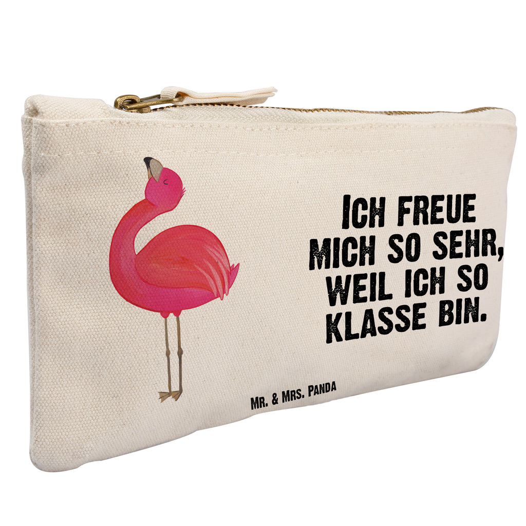 Schminktasche Flamingo stolz Schminktasche, Kosmetiktasche, Kosmetikbeutel, Stiftemäppchen, Etui, Federmappe, Makeup, XXL, Schminketui, Kosmetiketui, Schlamperetui, Flamingo, stolz, Freude, Selbstliebe, Selbstakzeptanz, Freundin, beste Freundin, Tochter, Mama, Schwester