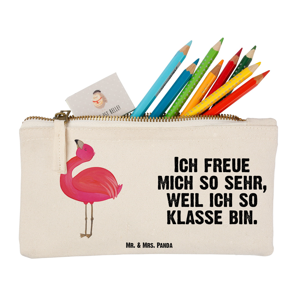 Schminktasche Flamingo stolz Schminktasche, Kosmetiktasche, Kosmetikbeutel, Stiftemäppchen, Etui, Federmappe, Makeup, XXL, Schminketui, Kosmetiketui, Schlamperetui, Flamingo, stolz, Freude, Selbstliebe, Selbstakzeptanz, Freundin, beste Freundin, Tochter, Mama, Schwester