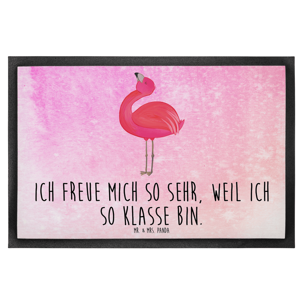 Fußmatte Flamingo stolz Flamingo, stolz, Freude, Selbstliebe, Selbstakzeptanz, Freundin, beste Freundin, Tochter, Mama, Schwester, Türvorleger, Schmutzmatte, Fußabtreter, Matte, Schmutzfänger, Fußabstreifer, Schmutzfangmatte, Türmatte, Motivfußmatte,  Haustürmatte, Vorleger  Flamingo