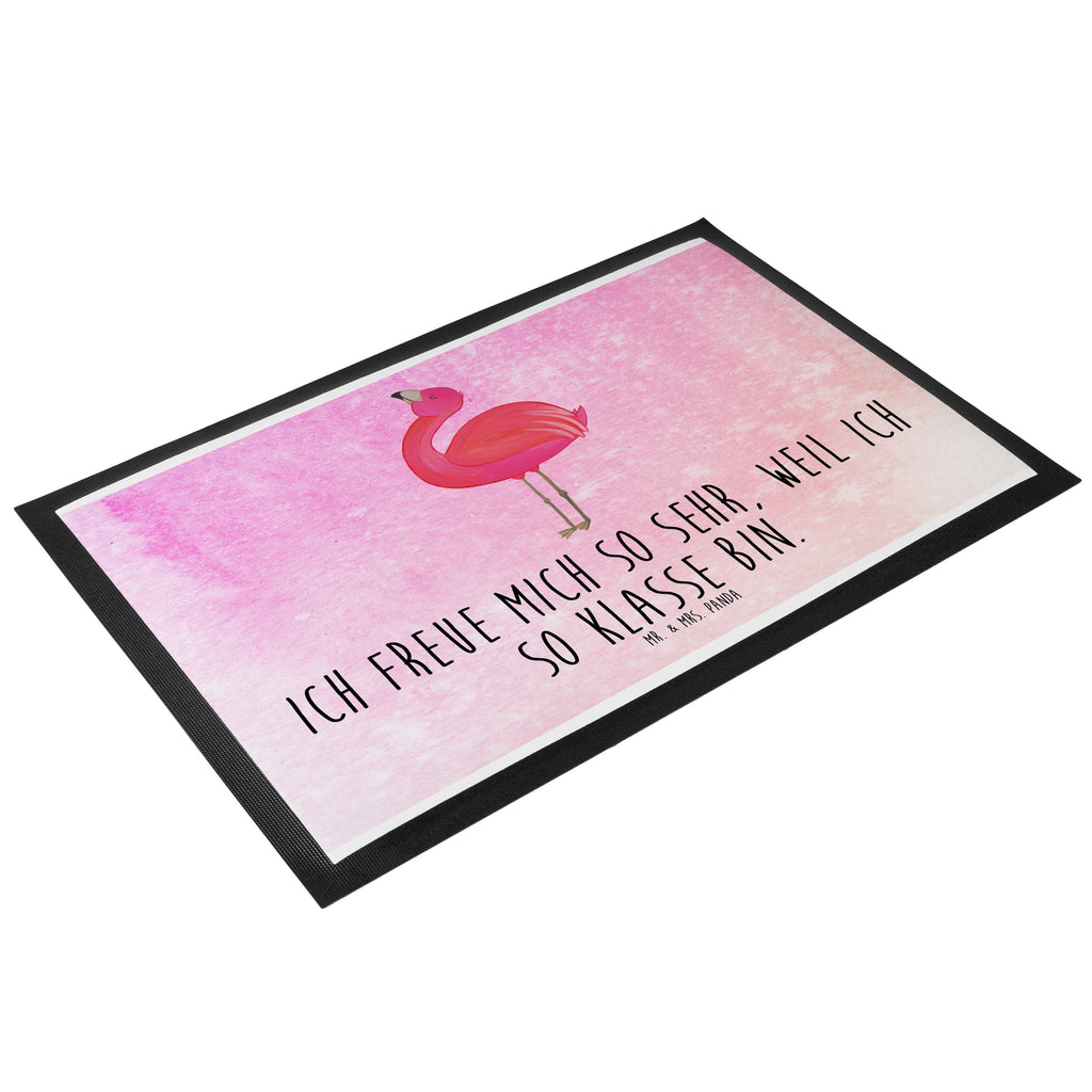 Fußmatte Flamingo stolz Flamingo, stolz, Freude, Selbstliebe, Selbstakzeptanz, Freundin, beste Freundin, Tochter, Mama, Schwester, Türvorleger, Schmutzmatte, Fußabtreter, Matte, Schmutzfänger, Fußabstreifer, Schmutzfangmatte, Türmatte, Motivfußmatte,  Haustürmatte, Vorleger  Flamingo