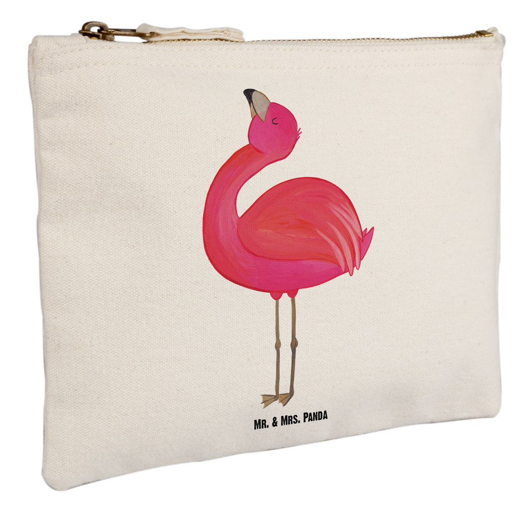 Schminktasche Flamingo stolz Schminktasche, Kosmetiktasche, Kosmetikbeutel, Stiftemäppchen, Etui, Federmappe, Makeup, XXL, Schminketui, Kosmetiketui, Schlamperetui, Flamingo, stolz, Freude, Selbstliebe, Selbstakzeptanz, Freundin, beste Freundin, Tochter, Mama, Schwester
