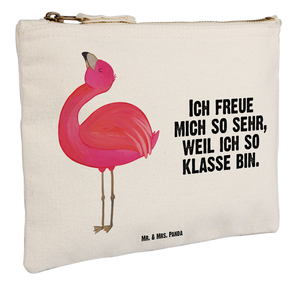 Schminktasche Flamingo stolz Schminktasche, Kosmetiktasche, Kosmetikbeutel, Stiftemäppchen, Etui, Federmappe, Makeup, XXL, Schminketui, Kosmetiketui, Schlamperetui, Flamingo, stolz, Freude, Selbstliebe, Selbstakzeptanz, Freundin, beste Freundin, Tochter, Mama, Schwester