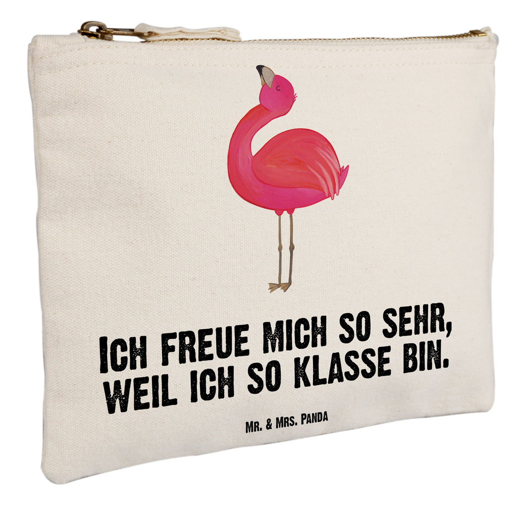 Schminktasche Flamingo stolz Schminktasche, Kosmetiktasche, Kosmetikbeutel, Stiftemäppchen, Etui, Federmappe, Makeup, XXL, Schminketui, Kosmetiketui, Schlamperetui, Flamingo, stolz, Freude, Selbstliebe, Selbstakzeptanz, Freundin, beste Freundin, Tochter, Mama, Schwester