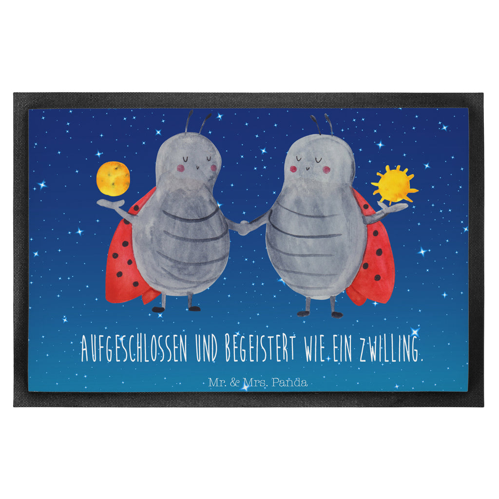 Fußmatte Sternzeichen Zwilling Türvorleger, Schmutzmatte, Fußabtreter, Matte, Schmutzfänger, Fußabstreifer, Schmutzfangmatte, Türmatte, Motivfußmatte, Haustürmatte, Vorleger, Tierkreiszeichen, Sternzeichen, Horoskop, Astrologie, Aszendent, Zwillinge, Zwilling Geschenk, Zwilling Sternzeichen, Geburtstag Mai, Geschenk Mai, Geschenk Juni, Marienkäfer, Glückskäfer, Zwillingsbruder, Zwillingsschwester