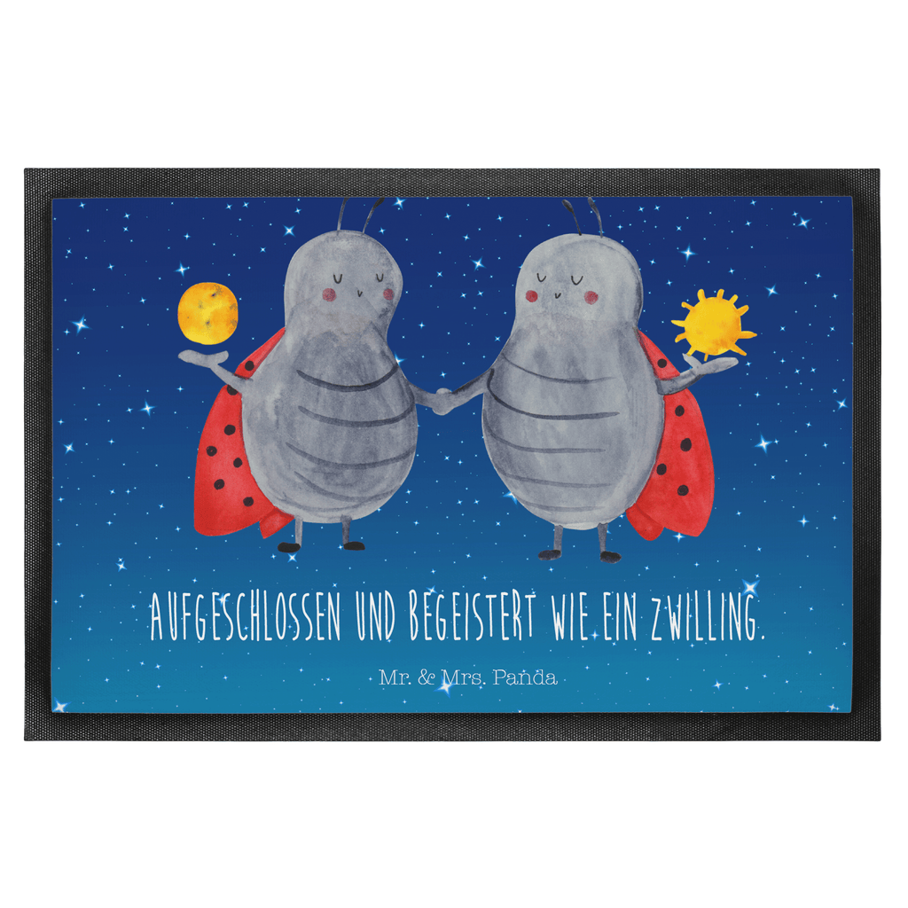 Fußmatte Sternzeichen Zwilling Türvorleger, Schmutzmatte, Fußabtreter, Matte, Schmutzfänger, Fußabstreifer, Schmutzfangmatte, Türmatte, Motivfußmatte, Haustürmatte, Vorleger, Tierkreiszeichen, Sternzeichen, Horoskop, Astrologie, Aszendent, Zwillinge, Zwilling Geschenk, Zwilling Sternzeichen, Geburtstag Mai, Geschenk Mai, Geschenk Juni, Marienkäfer, Glückskäfer, Zwillingsbruder, Zwillingsschwester