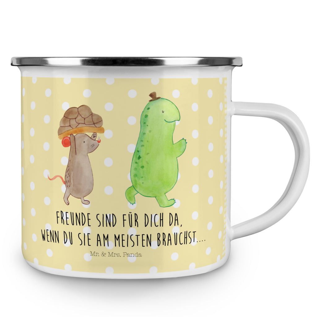 Camping Emaille Tasse Schildkröte & Maus Campingtasse, Trinkbecher, Metalltasse, Outdoor Tasse, Emaille Trinkbecher, Blechtasse Outdoor, Emaille Campingbecher, Edelstahl Trinkbecher, Metalltasse für Camping, Kaffee Blechtasse, Camping Tasse Metall, Schildkröte, Maus, Freunde, Freundinnen, beste Freunde, beste Freundinnen