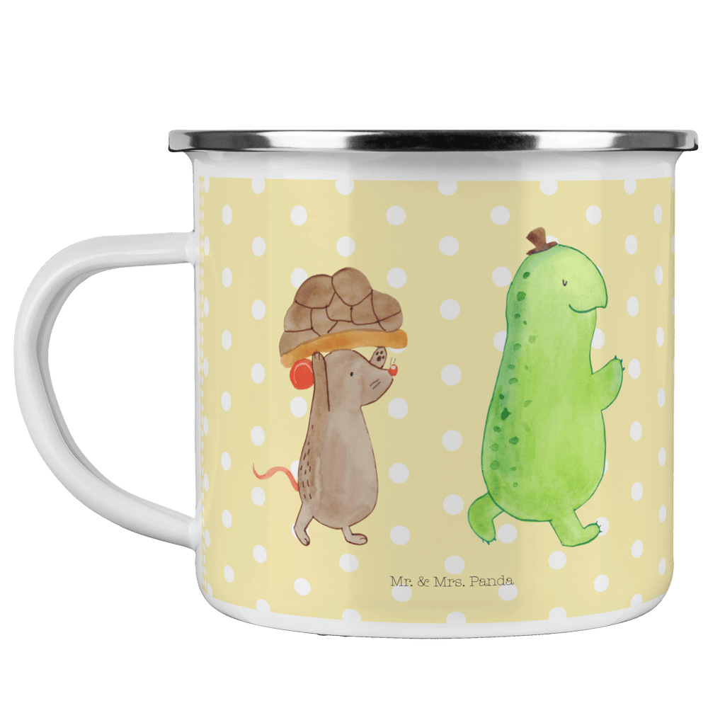 Camping Emaille Tasse Schildkröte & Maus Campingtasse, Trinkbecher, Metalltasse, Outdoor Tasse, Emaille Trinkbecher, Blechtasse Outdoor, Emaille Campingbecher, Edelstahl Trinkbecher, Metalltasse für Camping, Kaffee Blechtasse, Camping Tasse Metall, Schildkröte, Maus, Freunde, Freundinnen, beste Freunde, beste Freundinnen