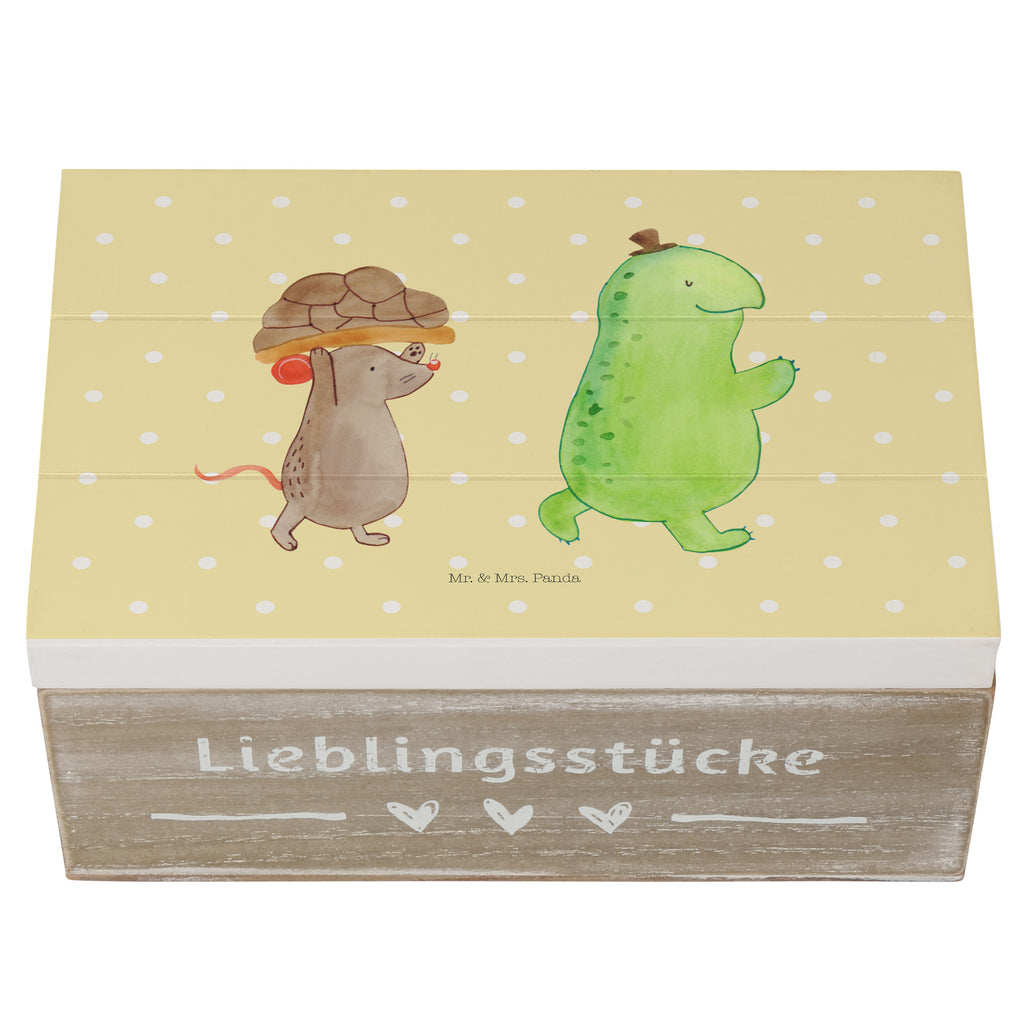 Holzkiste Schildkröte & Maus Holzkiste, Kiste, Schatzkiste, Truhe, Schatulle, XXL, Erinnerungsbox, Erinnerungskiste, Dekokiste, Aufbewahrungsbox, Schildkröte, Maus, Freunde, Freundinnen, beste Freunde, beste Freundinnen