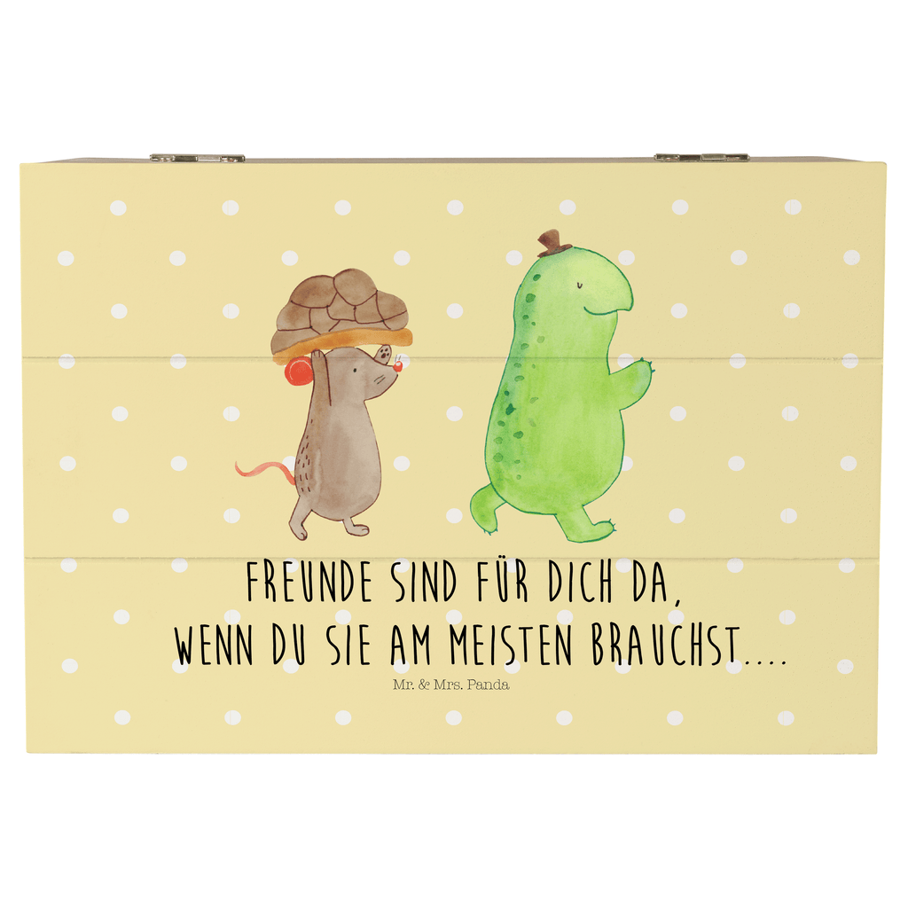 Holzkiste Schildkröte & Maus Holzkiste, Kiste, Schatzkiste, Truhe, Schatulle, XXL, Erinnerungsbox, Erinnerungskiste, Dekokiste, Aufbewahrungsbox, Schildkröte, Maus, Freunde, Freundinnen, beste Freunde, beste Freundinnen