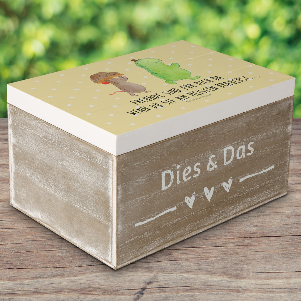 Holzkiste Schildkröte & Maus Holzkiste, Kiste, Schatzkiste, Truhe, Schatulle, XXL, Erinnerungsbox, Erinnerungskiste, Dekokiste, Aufbewahrungsbox, Schildkröte, Maus, Freunde, Freundinnen, beste Freunde, beste Freundinnen