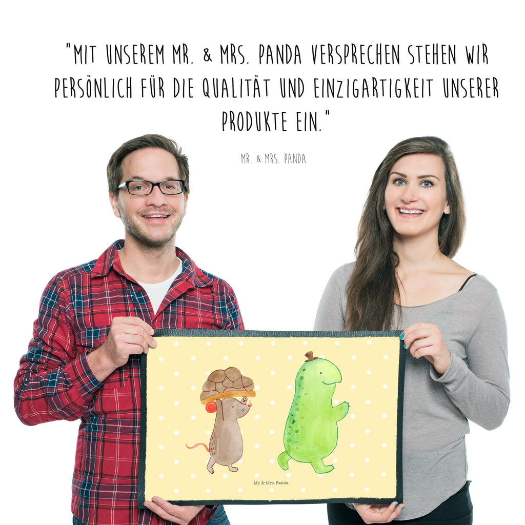 Fußmatte Schildkröte & Maus Schildkröte, Maus, Freunde, Freundinnen, beste Freunde, beste Freundinnen Türvorleger, Schmutzmatte, Fußabtreter, Matte, Schmutzfänger, Fußabstreifer, Schmutzfangmatte, Türmatte, Motivfußmatte,  Haustürmatte, Vorleger  Schildkröte