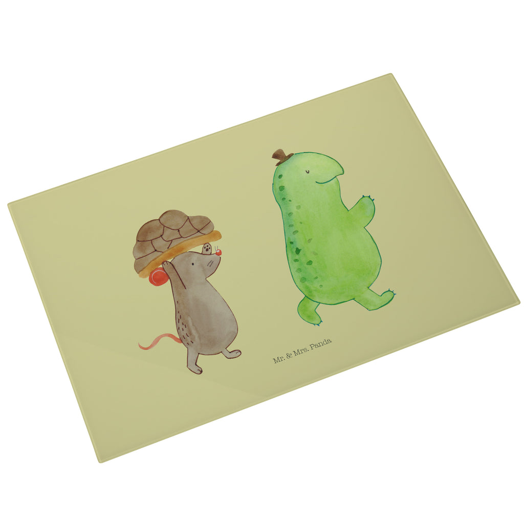 XL Glas Schneidbrett Schildkröte & Maus Glasschneidebrett, Schneidebrett, Frühstücksbrett, Küche, Schildkröte, Maus, Freunde, Freundinnen, beste Freunde, beste Freundinnen