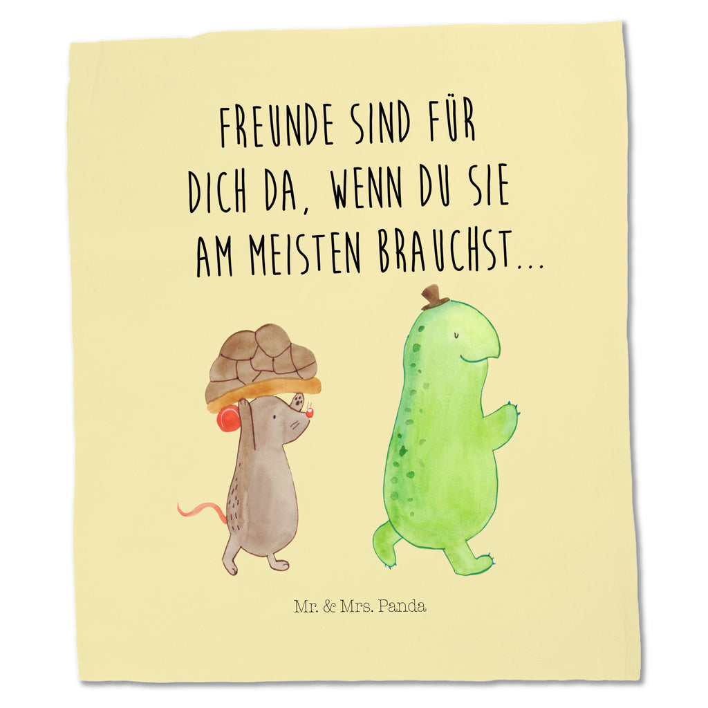 Tragetasche Schildkröte & Maus Beuteltasche, Beutel, Einkaufstasche, Jutebeutel, Stoffbeutel, Schildkröte, Maus, Freunde, Freundinnen, beste Freunde, beste Freundinnen