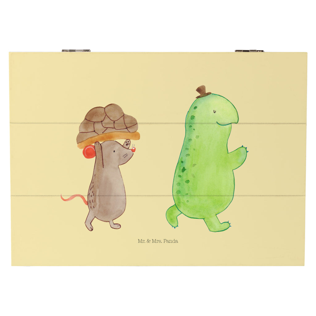 Holzkiste Schildkröte & Maus Holzkiste, Kiste, Schatzkiste, Truhe, Schatulle, XXL, Erinnerungsbox, Erinnerungskiste, Dekokiste, Aufbewahrungsbox, Schildkröte, Maus, Freunde, Freundinnen, beste Freunde, beste Freundinnen
