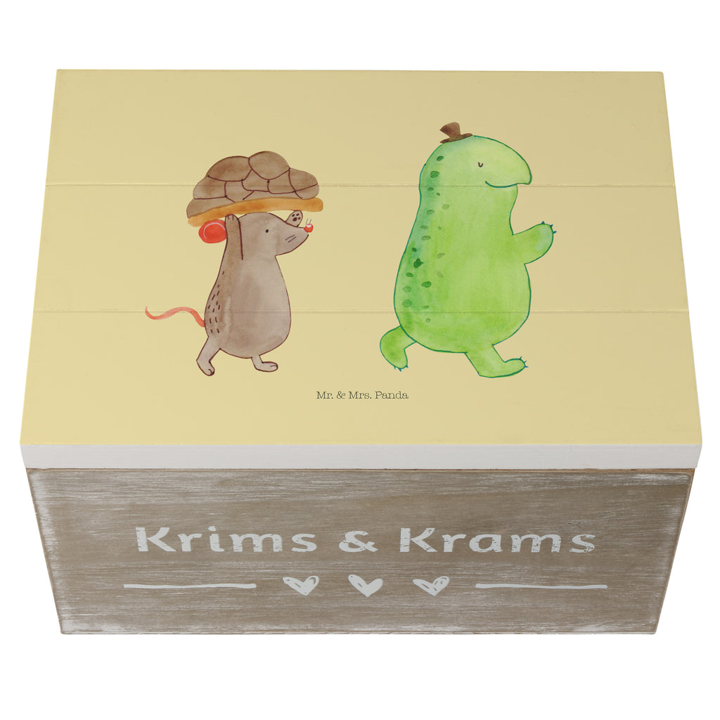 Holzkiste Schildkröte & Maus Holzkiste, Kiste, Schatzkiste, Truhe, Schatulle, XXL, Erinnerungsbox, Erinnerungskiste, Dekokiste, Aufbewahrungsbox, Schildkröte, Maus, Freunde, Freundinnen, beste Freunde, beste Freundinnen